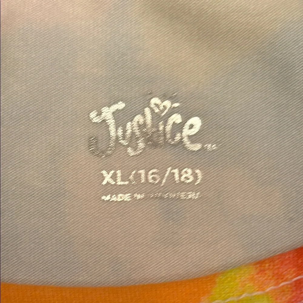 Justice XL 16 18 Rainbow Tie Dye Sports Bra Athletic Activewear Athleisure